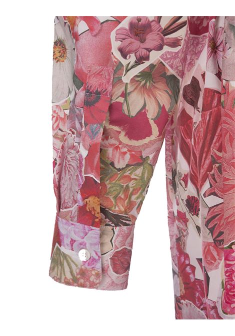 Pink Short Shirt Dress With Flower Requiem Print MARNI | ABMA1107A0-UTC377REC14