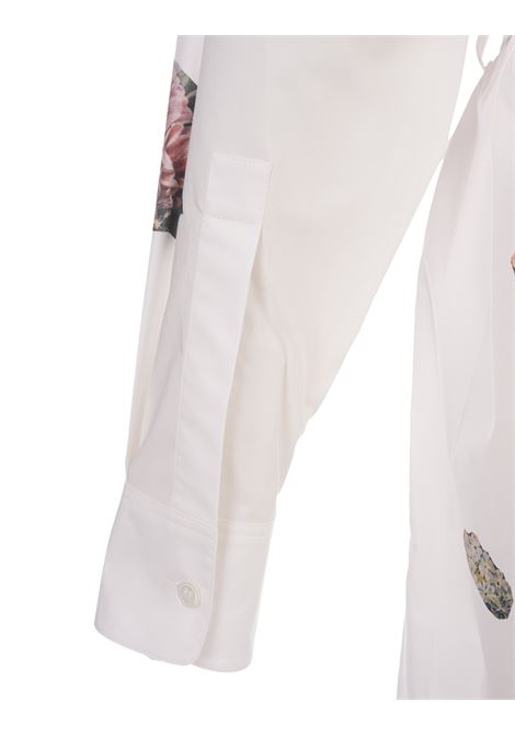 White Short Shirt Dress With Floral Print MARNI | ABMA1107A0-UTC385FCW01