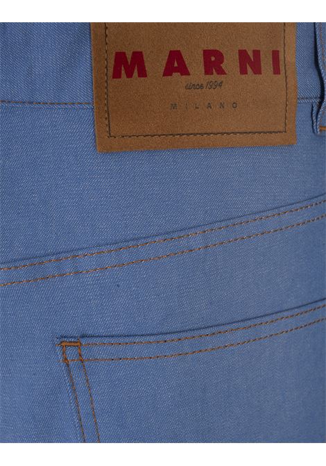 Pantaloni A Zampa In Denim Stretch Blu MARNI | PAJD0492S0-UTC34100B52