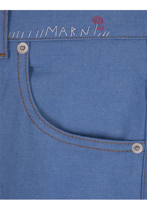 Blue Denim Stretch Flared Trousers MARNI | PAJD0492S0-UTC34100B52