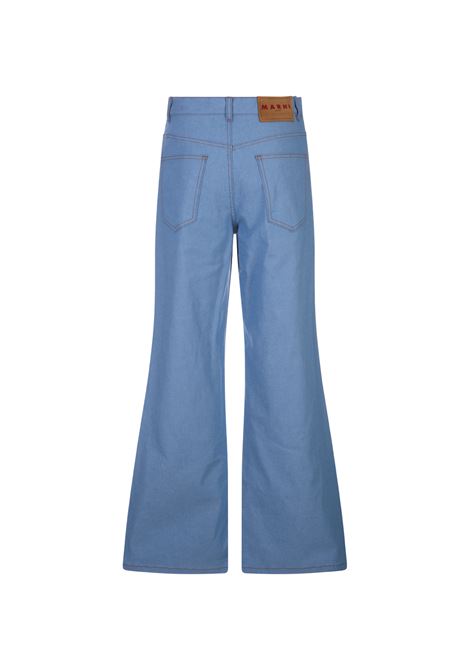 Pantaloni A Zampa In Denim Stretch Blu MARNI | PAJD0492S0-UTC34100B52