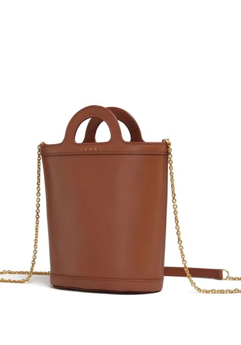 Tropicalia Nano Bucket Bag In Brown Leather MARNI | PHMO0039Q1-LV58900M28
