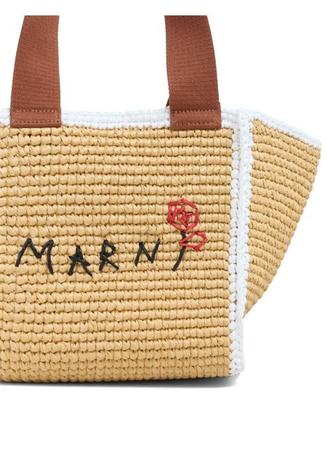 Raffia Effect Macram? Knitted Sillo Shopping Bag MARNI | SHMP0121L0-P6769ZO761