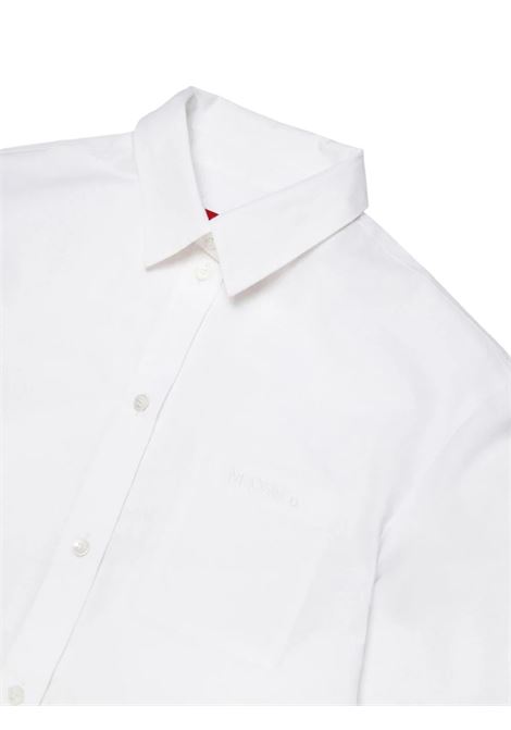 Camicia Crop In Popeline Bianco Con Logo MAX&CO. KIDS | MX0027-MX010MX100