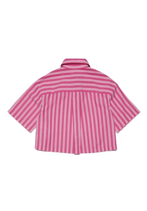 Camicia Crop In Popeline a Righe Rosa Con Logo MAX&CO. KIDS | MX0027-MX011MXC02