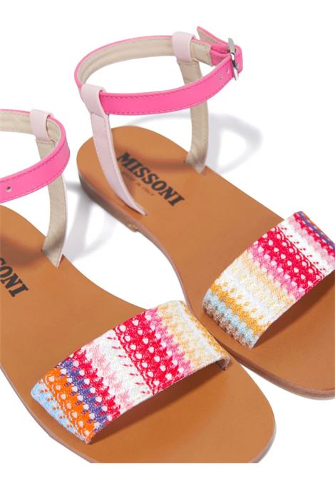 Multicolour Leather and Fabric Sandals MISSONI KIDS | MU0B46-Q0049999