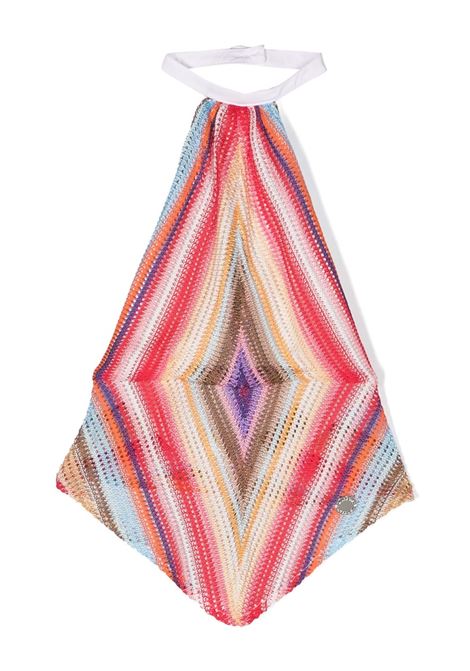 Multicoloured Striped Knit Halter Neck Top MISSONI KIDS | MU5B02-Q0049999