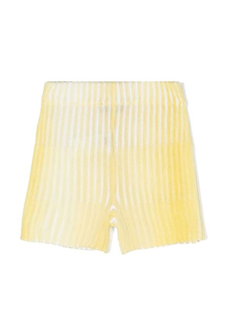Yellow Ribbed Knitted Shorts MISSONI KIDS | MU6A39-X0134202