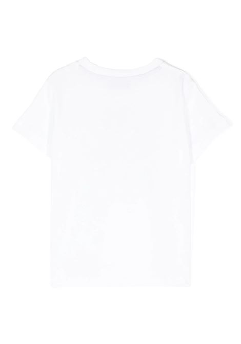 T-Shirt Bianca Con Stampa Chevron Blu MISSONI KIDS | MU8Q81-J0177100MC