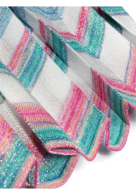 Multicolour Chevron Laminated Knitted Sleeveless Top MISSONI KIDS | MU9A32-X0146999