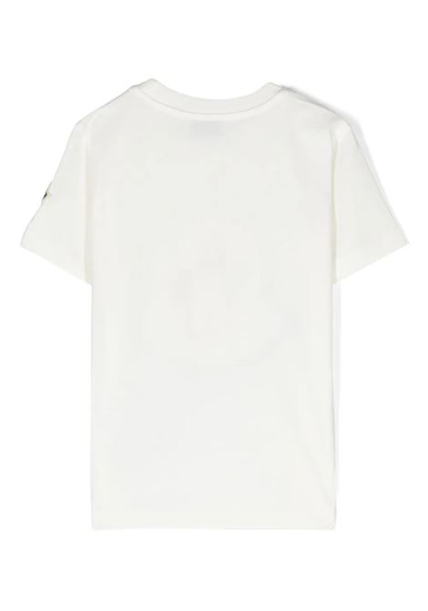 White T-Shirt With Pixel Logo MONCLER ENFANT | 8C000-01 89AFV034