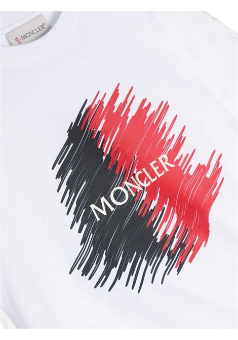 White T-Shirt With Logo Motif MONCLER ENFANT | 8C000-22 89AFV002