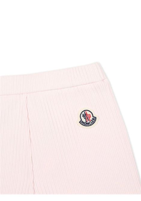 Pink Ribbed Knit Shorts MONCLER ENFANT | 8H000-04 89ADL503