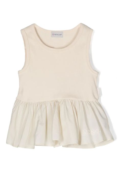Ivory Peplum Top With Logo MONCLER ENFANT | 8P000-01 89AHP050