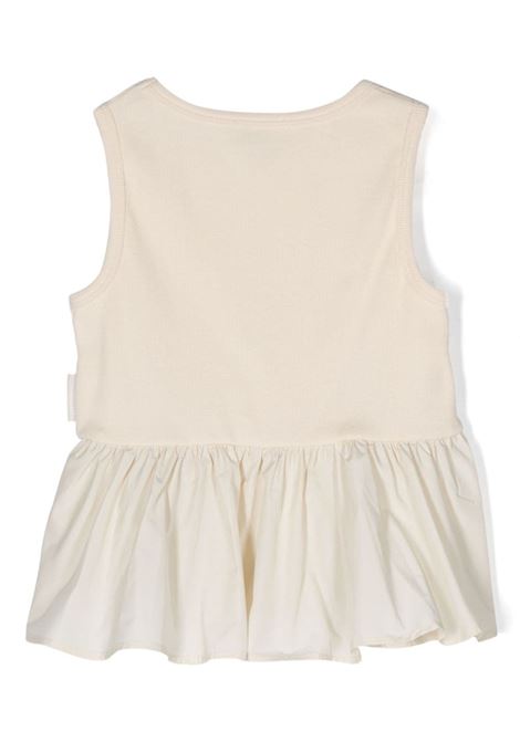 Ivory Peplum Top With Logo MONCLER ENFANT | 8P000-01 89AHP050