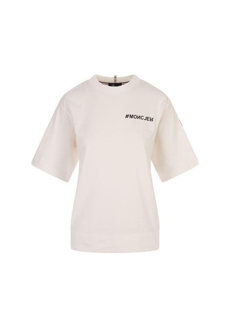 White T-Shirt With Contrasting Logo MONCLER GRENOBLE | 8C000-02 83927-041