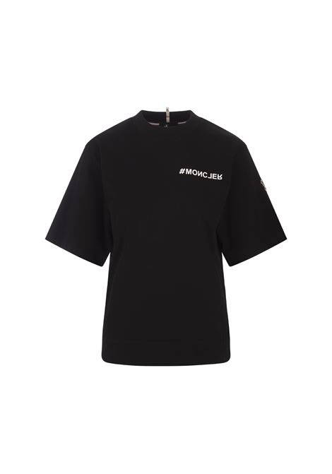 T-Shirt Nera Con Logo a Contrasto MONCLER GRENOBLE | 8C000-02 83927-999