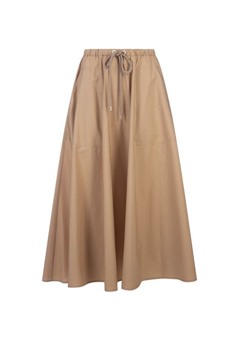 Beige Poplin Maxi Skirt MONCLER | 2D000-07 597LQ209