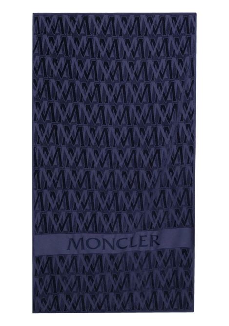 Telo Mare Blu Navy Con Motivo Monogramma MONCLER | 3D000-04 0U347742