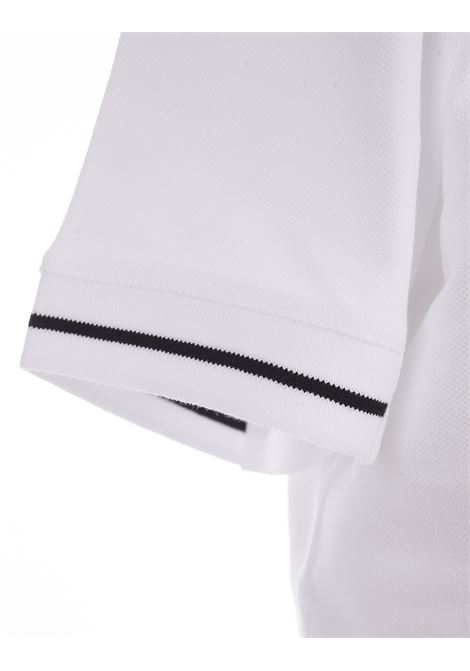 Polo a Maniche Corte Bianco Con Logo Ricamato MONCLER | 8A000-01 89A16001