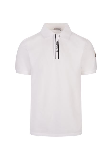 White Polo Shirt With Logo Motif MONCLER | 8A000-02 89A16002