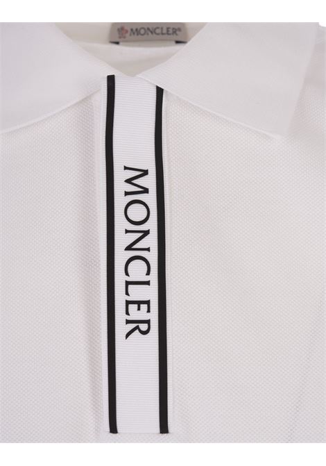 White Polo Shirt With Logo Motif MONCLER | 8A000-02 89A16002