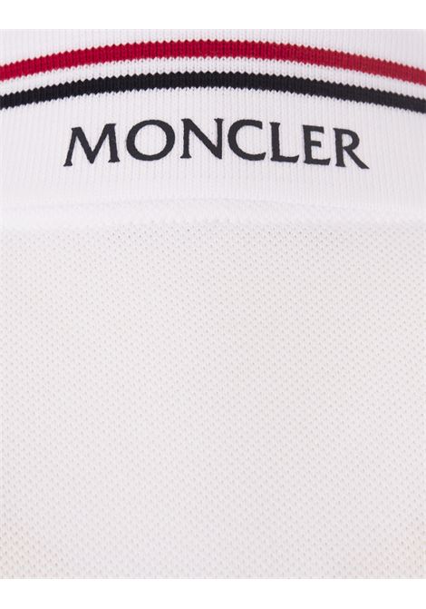 White Polo Shirt With Iconic Felt Logo MONCLER | 8A000-21 89A16002