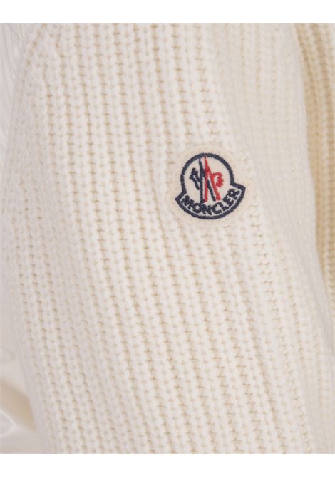 White Padded Cardigan In Wool MONCLER | 9B000-02 M1241035