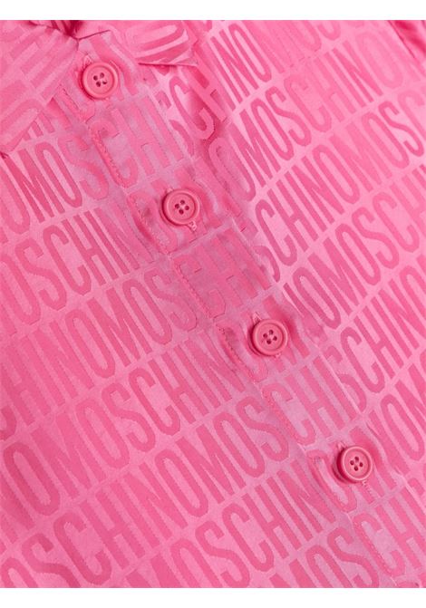 Camicia Rosa Con Logo Jacquard All-Over MOSCHINO KIDS | HDC01QLQE0186197