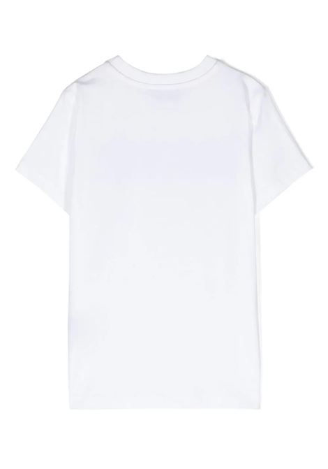 T-Shirt Bianca Con Logo MOSCHINO KIDS | HQM03TLBA1010101