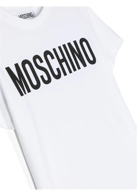 White T-Shirt With Logo MOSCHINO KIDS | HQM03TLBA1010101