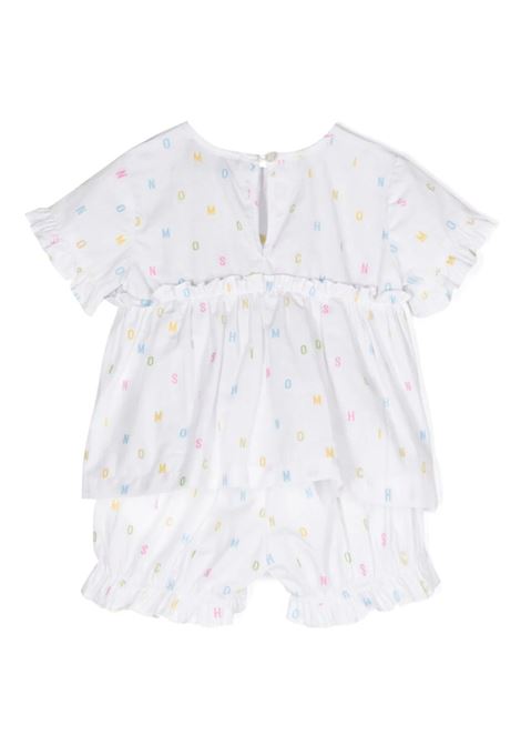 Completo Bianco Con Lettering All-Over MOSCHINO KIDS | MDG00YLLF0184374