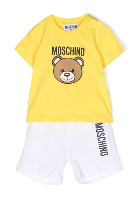 Completo Moschino Teddy Bear Bianco e Giallo MOSCHINO KIDS | MRG00MLAA0283534