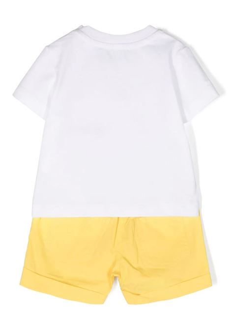 White and Yellow T-Shirt and Skirt Set With Moschino Teddy Bear MOSCHINO KIDS | MUG012LLA1150162