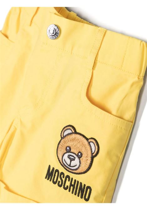 Set T-Shirt e Shorts In Bianco e Giallo Con Moschino Teddy Bear MOSCHINO KIDS | MUG012LLA1150162