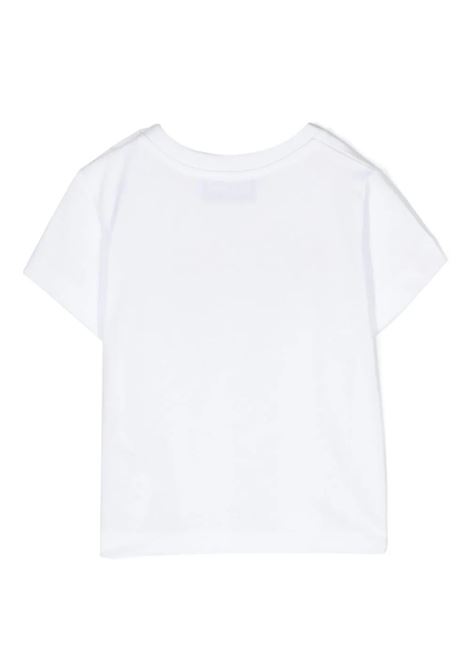 T-Shirt Bianca Con Logo MOSCHINO KIDS | MUM03ULAA2310101
