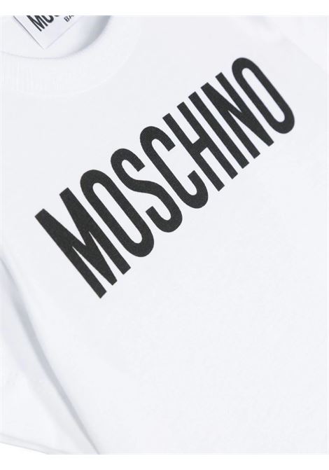 White T-Shirt With Logo MOSCHINO KIDS | MUM03ULAA2310101