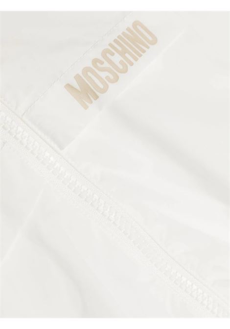 Teddy Bear With Duck Windbreaker Jacket In White MOSCHINO KIDS | MUS02JL3A3910063