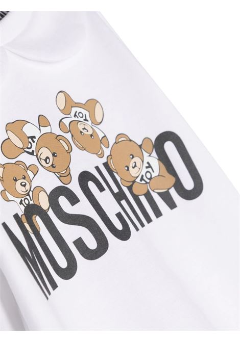 White Pyjamas With Moschino Teddy Friends Print MOSCHINO KIDS | MUY06MLCA1910101