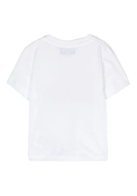 White T-Shirt With Moschino Teddy Friends Print MOSCHINO KIDS | MWM032LAA0310101