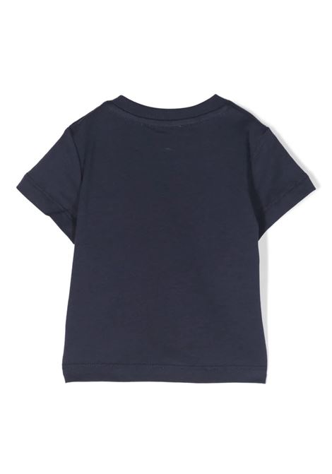 Blue T-Shirt With Moschino Teddy Friends Print MOSCHINO KIDS | MWM032LAA0340016