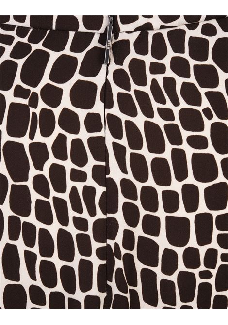 Asymmetrical Long Skirt With Brown Animalier Print  MSGM | 3641MDD05-24715902