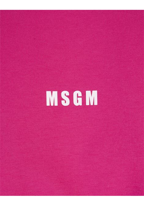 T-Shirt Fucsia Con Micro Logo MSGM | 3641MDM500-24700215