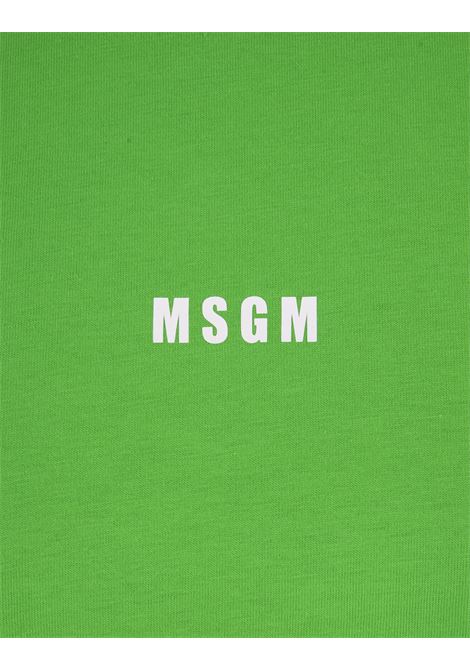 T-Shirt Verde Con Micro Logo MSGM | 3641MDM500-24700236