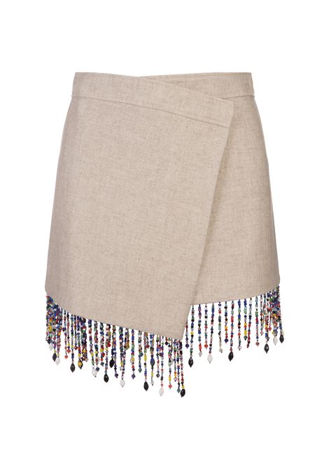 Sand Mini Skirt With Bead Appliqu? MSGM | 3642MDD09X-24730122