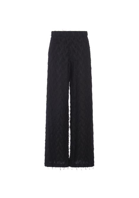 Wide Black Trousers in Fluid Viscose Fil Coup? Fabric MSGM | 3642MDP05-24730299