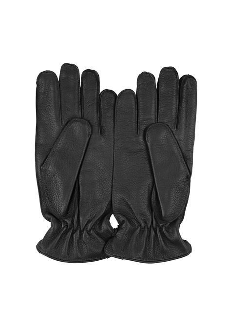 Drummed Gloves In Black Leather ORCIANI | GU0090-DRUNER