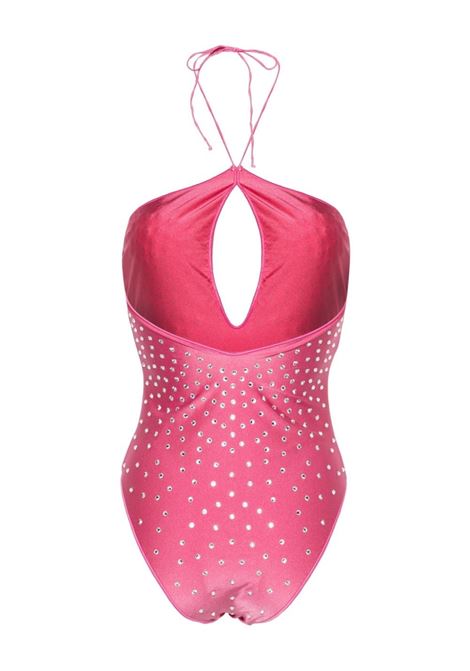 Flamingo Gem Necklace Maillot Swimsuit OSEREE | GMS249-GEMFLAMINGO