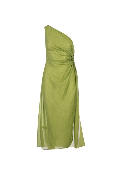 Lime Lumiere One-Shoulder Midi Dress OSEREE | LKS249LUREXLIME