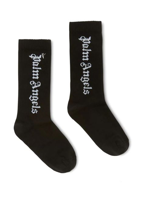 Black Socks With Logo PALM ANGELS KIDS | PBRA005C99KNI0041001